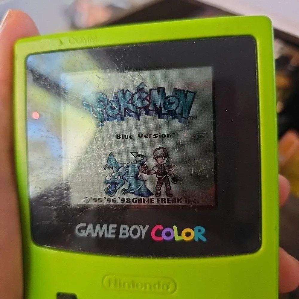 Vtg Nintendo Game Boy Color LOT 3 Pokemon Pikachu Crystal Blue Game Camera WORKS
